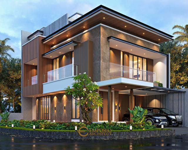 Desain Rumah Modern 2.5 Lantai Bapak Deddy di  Jakarta