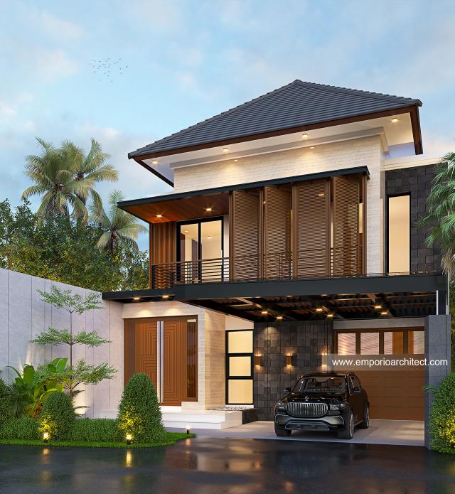 #carportdesign - Mr. Gusnadi Modern House 2.5 Floors Design - Bandung - Code 22613