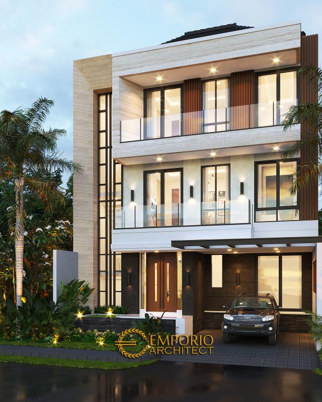 Gambar 1 Desain Rumah Modern 3 Lantai Ibu Swan di  Surabaya