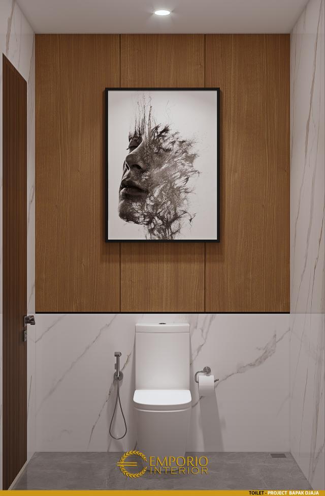 Desain Toilet Rumah Modern 3 Lantai Bapak Djaja di Surabaya