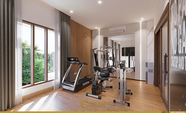 Desain Area Gym Rumah Modern 3 Lantai Bapak Djaja di Surabaya