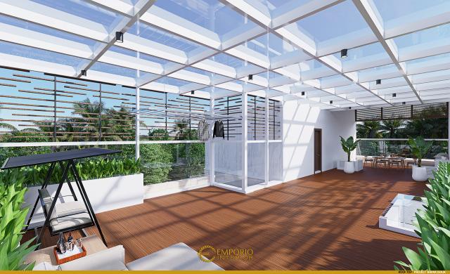 Desain Rooftop Rumah Modern 3 Lantai Bapak Djaja di Surabaya