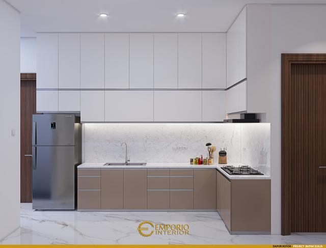 Desain Dapur Kotor Rumah Modern 3 Lantai Bapak Djaja di Surabaya