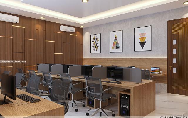 Desain Kantor (Ruang Kerja) Rumah Modern 3 Lantai Bapak Rito di NTT (Nusa Tenggara Timur)