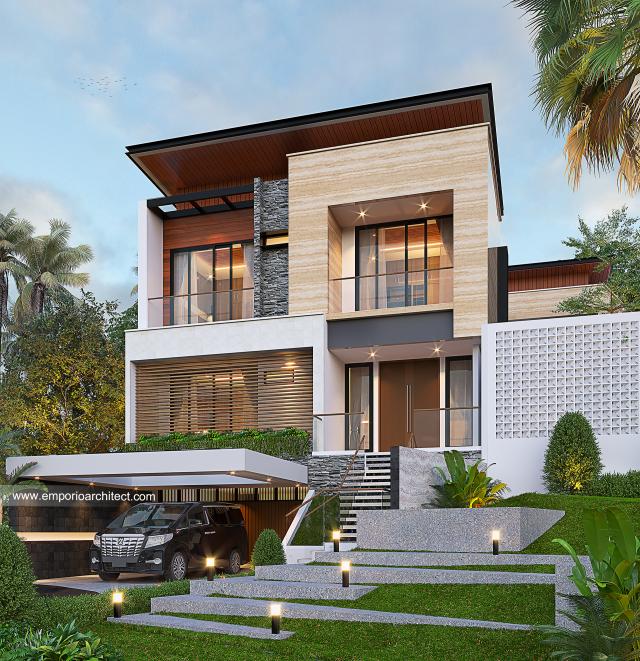 Gambar 2 Desain Rumah Modern 3 Lantai Ibu Margaret di  Jakarta