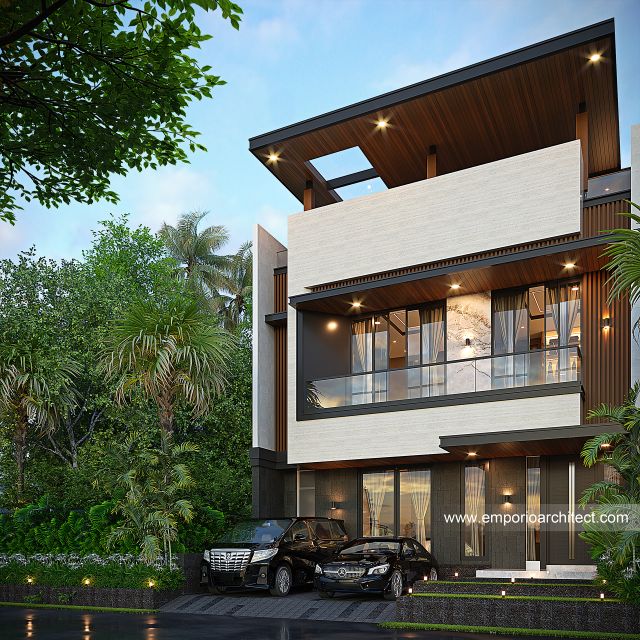 Gambar 2 Desain Rumah Modern 3 Lantai Ibu JL 1724 di  Samarinda