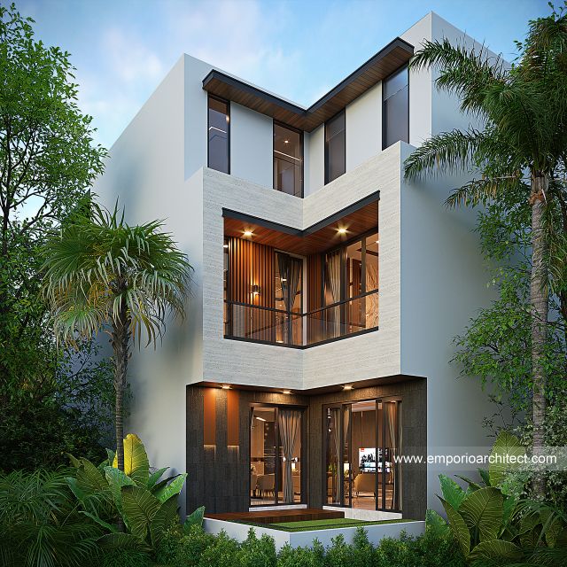 Gambar 3 Desain Rumah Modern 3 Lantai Ibu JL 1724 di  Samarinda