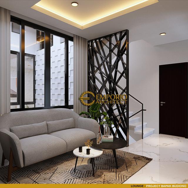 Desain Lounge Rumah Modern 3 Lantai Bapak BDN di Jakarta Barat