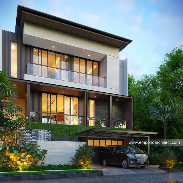 Gambar 2 Desain Rumah Modern 3 Lantai Ibu LND 1579 di  Alam Sutera, Tangerang