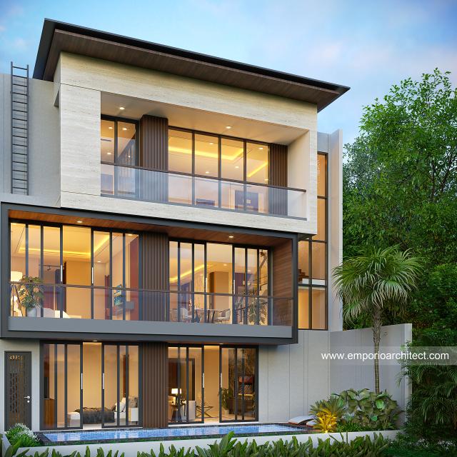 Gambar 3 Desain Rumah Modern 3 Lantai Ibu LND 1579 di  Alam Sutera, Tangerang