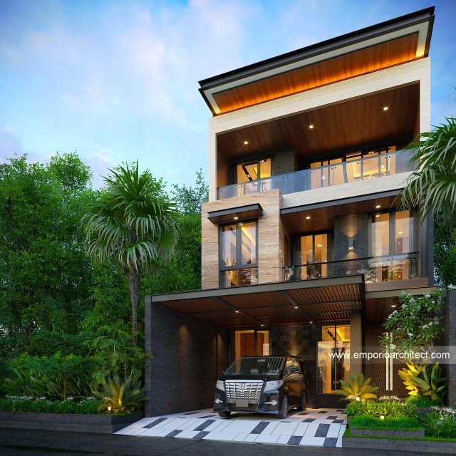 Gambar 2 Desain Rumah Modern 3 Lantai Ibu STL 1754 di  Jakarta