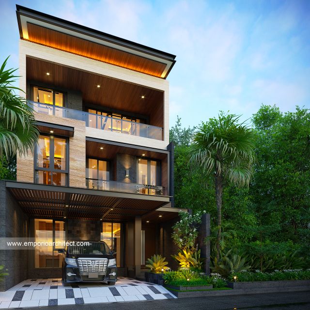 Gambar 3 Desain Rumah Modern 3 Lantai Ibu STL 1754 di  Jakarta