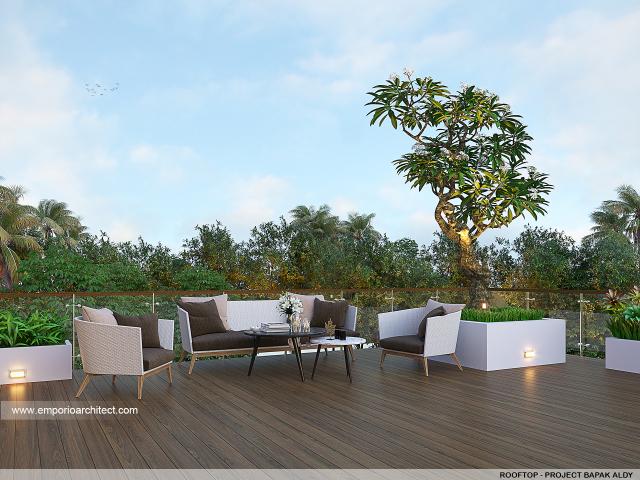 Desain Roof Top Rumah Modern 3 Lantai Bapak Aldy di Tabanan, Bali