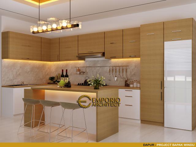 Desain Dapur Rumah Modern 3 Lantai Bapak Windu di Bintaro, Jakarta Selatan