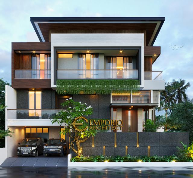 Gambar 2 Desain Rumah Modern 3 Lantai Bapak Windu di  Bintaro, Jakarta Selatan