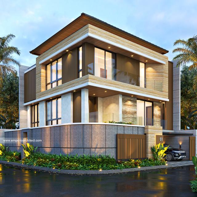 Gambar 2 Desain Rumah Modern 3 Lantai Bapak Mirza di  Tangerang