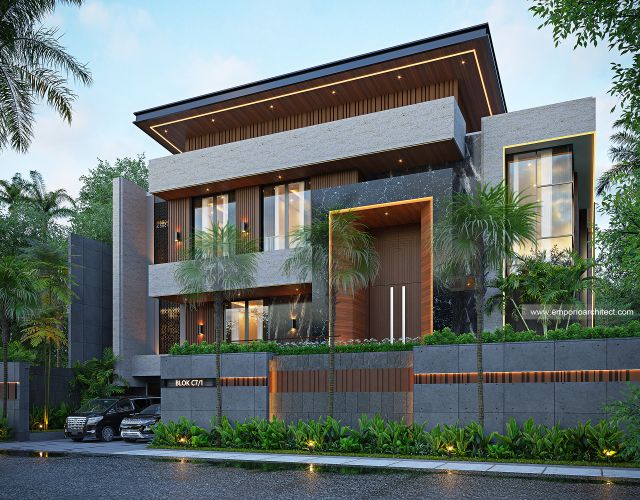 Gambar 3 Desain Rumah Modern 3 Lantai Bapak HSN di  BSD, Tangerang Selatan