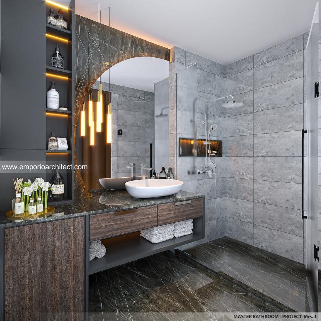 #bathroomdesign - Mrs. J 1520 Modern House 3 Floors Design - Surabaya - Code 33248