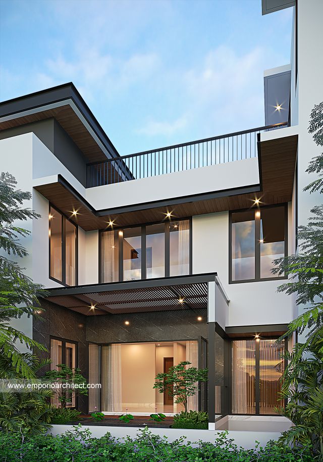 Gambar 3 Desain Rumah Modern 3 Lantai Ibu APL di  Jakarta Timur