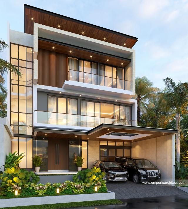 Desain Rumah Modern 3 Lantai Bapak RCK 1381 di  Kelapa Gading, Jakarta Utara