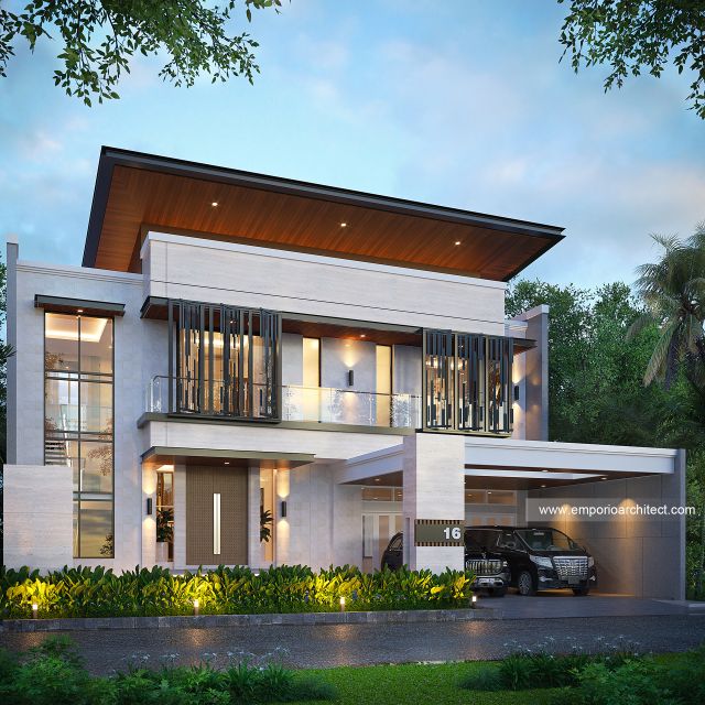 Gambar 2 Desain Rumah Modern 3 Lantai Bapak NCR 1912 di  Cinere, Depok