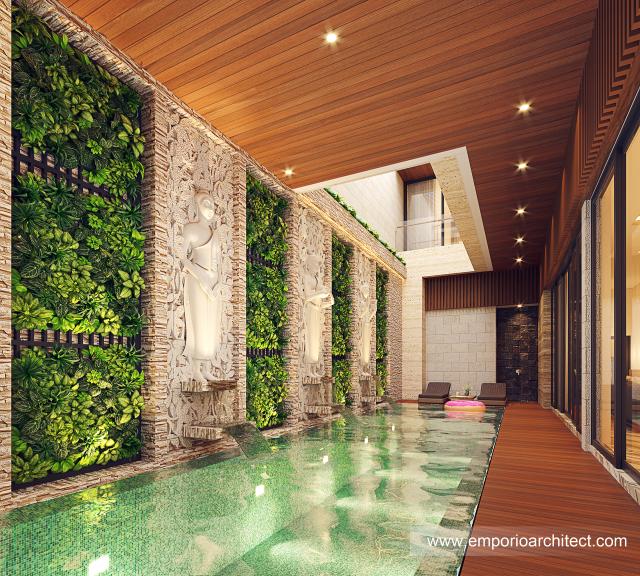 Desain Tampak Detail Belakang 2 Rumah Modern 3 Lantai Bapak GVN di Jakarta