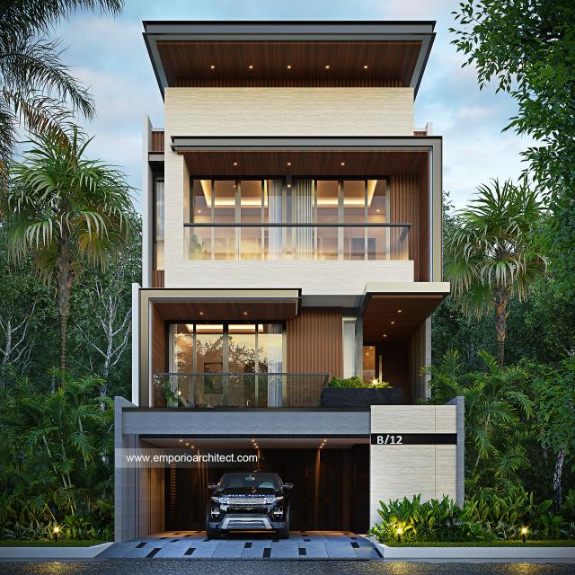 Gambar 1 Desain Rumah Modern 3 Lantai Bapak SND 1739 di  Jakarta