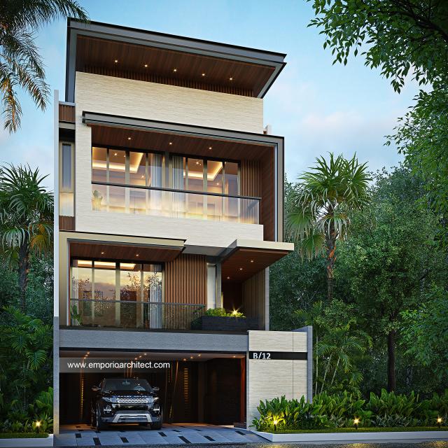 Gambar 3 Desain Rumah Modern 3 Lantai Bapak SND 1739 di  Jakarta