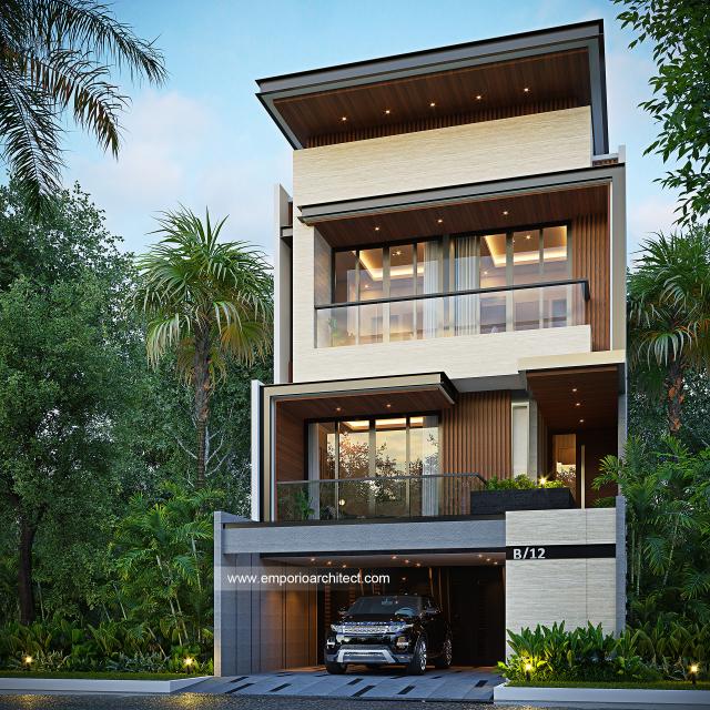 Gambar 2 Desain Rumah Modern 3 Lantai Bapak SND 1739 di  Jakarta