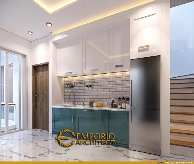 Desain Dapur Rumah Modern 3 Lantai Ibu Stephanie di Jakarta Barat