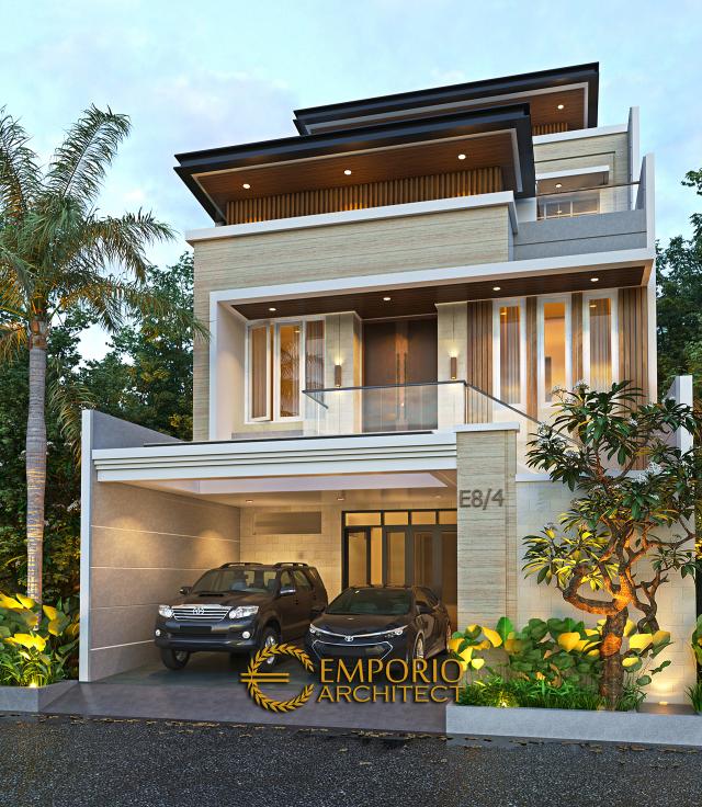 Gambar 1 Desain Rumah Modern 3 Lantai Ibu Stephanie di  Jakarta Barat