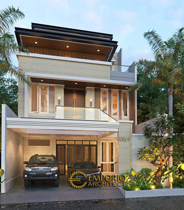 Gambar 2 Desain Rumah Modern 3 Lantai Ibu Stephanie di  Jakarta Barat