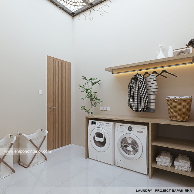 Desain Laundry Rumah Modern 3 Lantai Bapak RKA di Badung, Bali