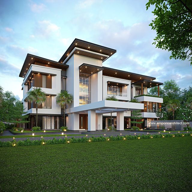 Gambar 1 Desain Rumah Modern 3 Lantai Bapak RNB 1747 di  Bitung, Sulawesi Utara