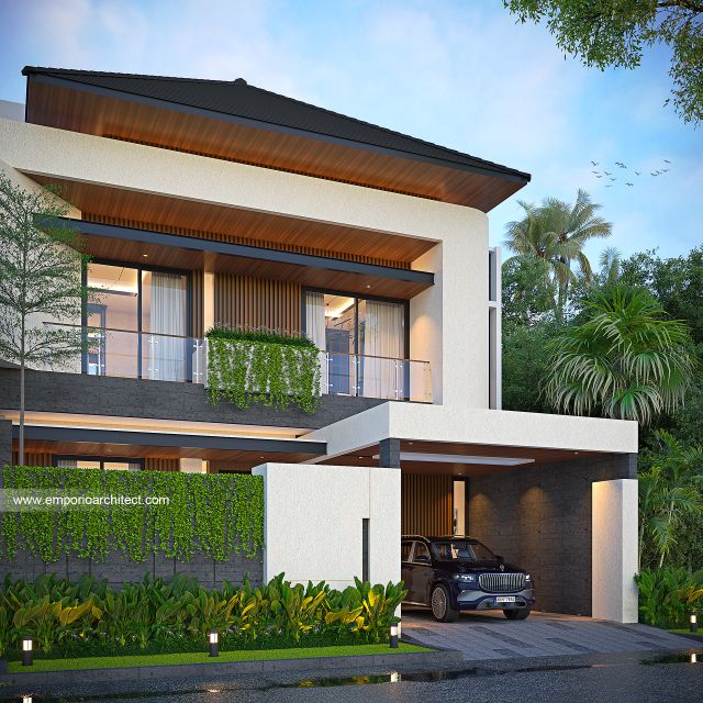 #withfenceexterior - Mrs. SC 1795 Modern House 3 Floors Design - Depok - Code 38581