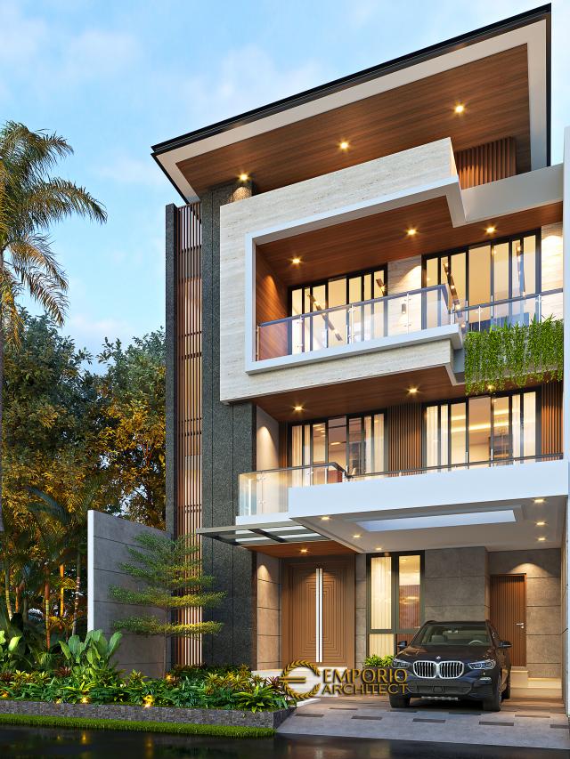 Gambar 1 Desain Rumah Modern 3 Lantai Ibu Violin di  Jakarta