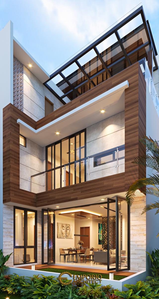 Gambar 3 Desain Rumah Modern 3 Lantai Ibu Violin di  Jakarta