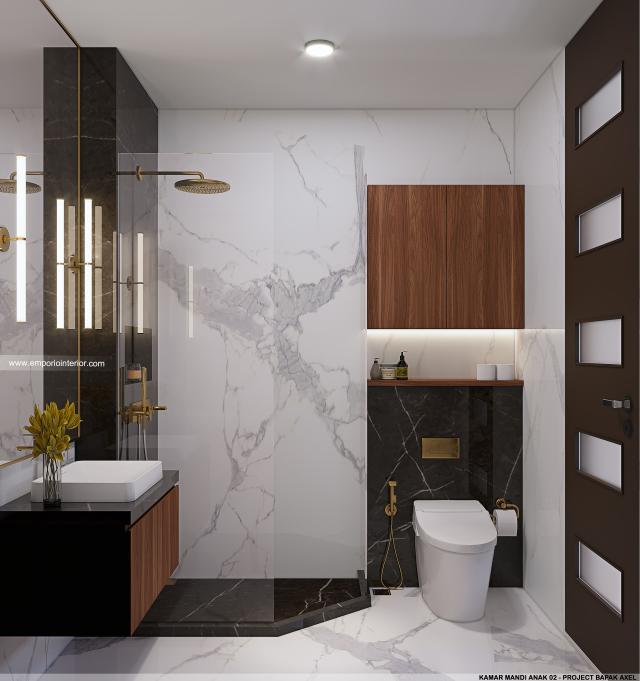 #bathroomdesign - Mr. Axel Modern House 3 Floors Design - Palembang - Code 21817