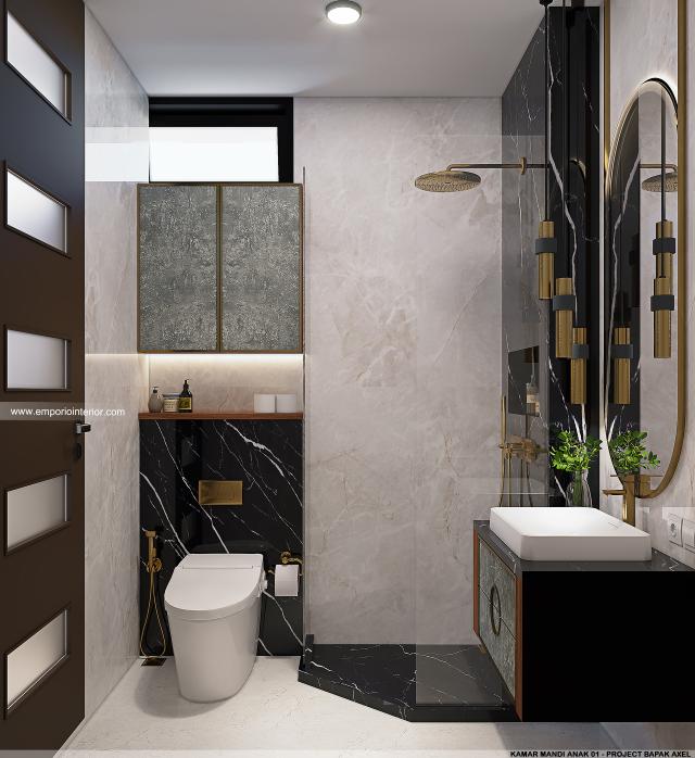 #bathroomdesign - Mr. Axel Modern House 3 Floors Design - Palembang - Code 21811