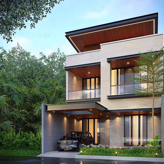 Gambar 3 Desain Rumah Modern 3 Lantai Ibu LNA di  Pondok Indah, Jakarta Selatan