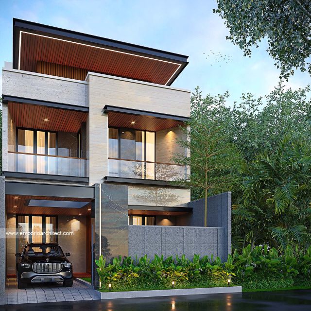 Gambar 2 Desain Rumah Modern 3 Lantai Ibu LNA di  Pondok Indah, Jakarta Selatan