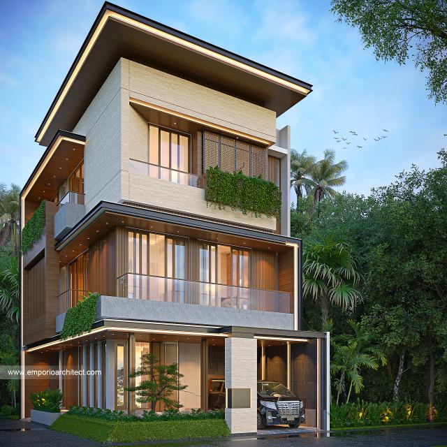 Gambar 2 Desain Rumah Modern 3 Lantai Bapak LD 1720 di  Depok