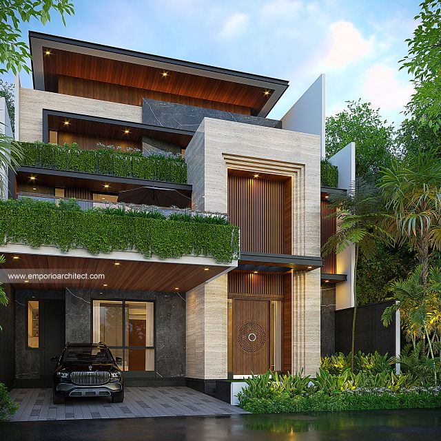 Gambar 2 Desain Rumah Modern 3 Lantai Bapak DN 1837 di  Balikpapan