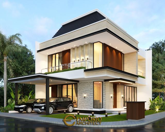 Gambar 1 Desain Rumah Modern 3 Lantai Ibu Melani di  Ciracas, Jakarta Timur