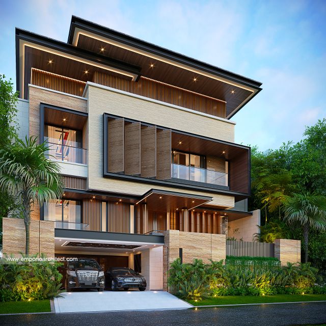 Gambar 2 Desain Rumah Modern 3 Lantai Bapak AD 2013 di  Pondok Indah, Jakarta Selatan