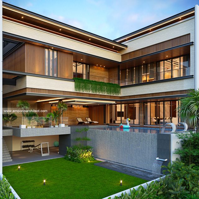 Gambar 3 Desain Rumah Modern 3 Lantai Bapak AD 2013 di  Pondok Indah, Jakarta Selatan