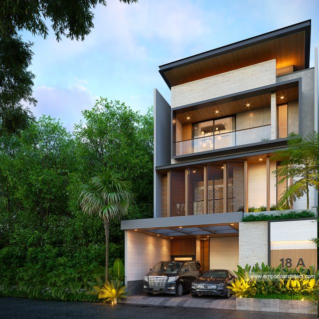 #3floorshousedesign - Mr. R Modern House 3 Floors Design - Cinere, Depok - Code 40995