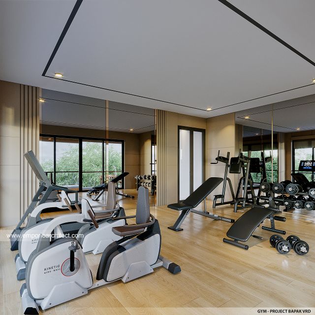 Desain Ruang Gym Rumah Modern 3 Lantai Bapak VRD di BSD, Tangerang Selatan