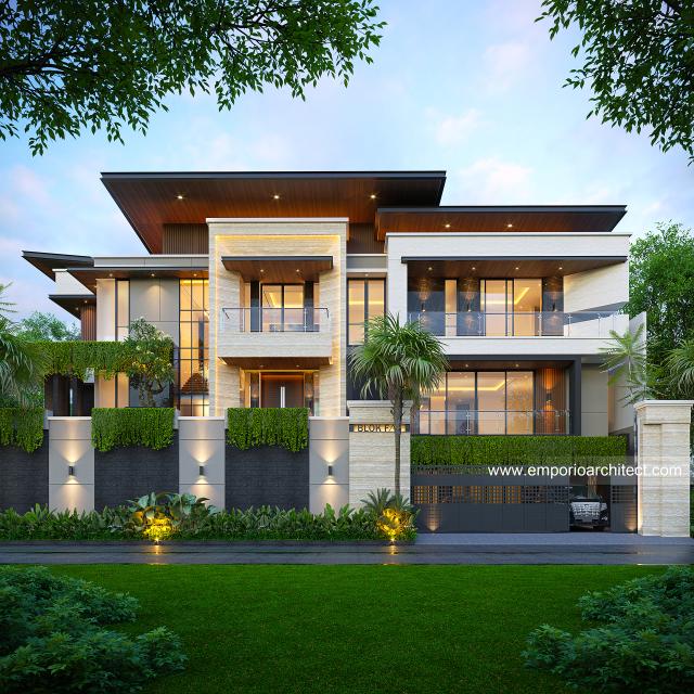 Gambar 1 Desain Rumah Modern 3 Lantai Ibu YLA di  Jakarta