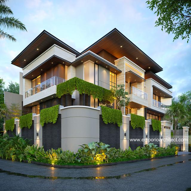 #housefacade - Mrs. YLA Modern House 3 Floors Design - Jakarta - Code 33197